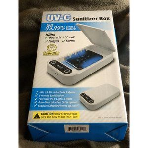 (1) UV-C Cell Phone USB Sanitizer Box Disinfection Case Cleaner 5 min Sanitation